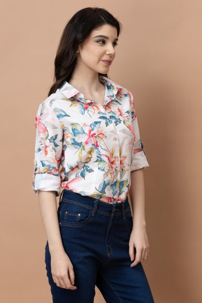 Floral Casual Linen Shirt