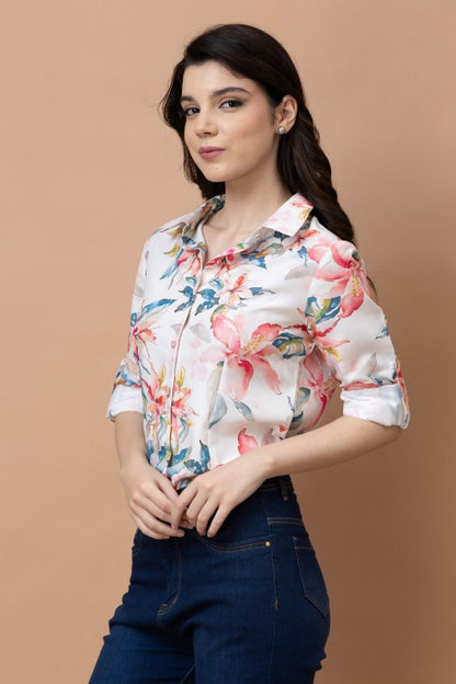 Floral Casual Linen Shirt
