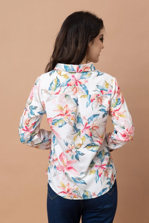 Floral Casual Linen Shirt