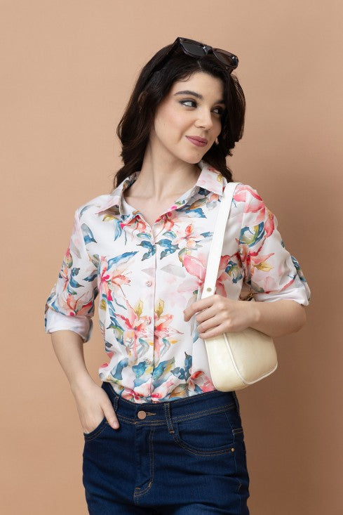 Floral Casual Linen Shirt