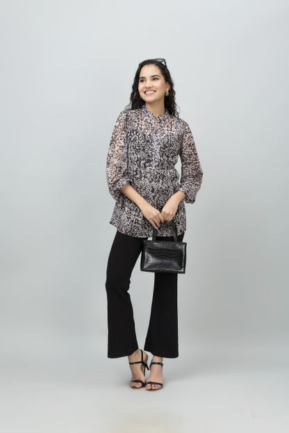 Cinched Waist Casual Top