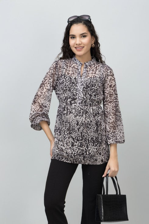 Cinched Waist Casual Top