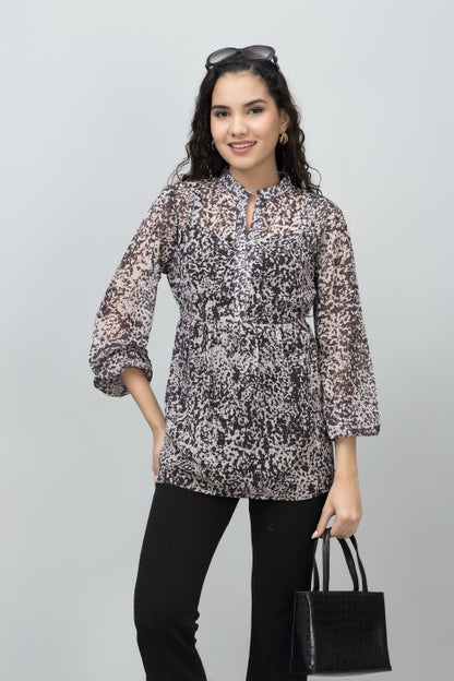 Cinched Waist Casual Top
