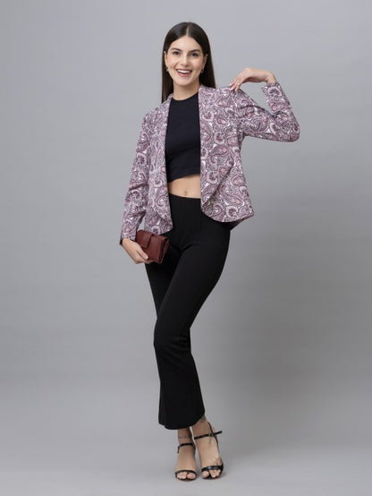 Paisley Printed Casual Front Open Shrug