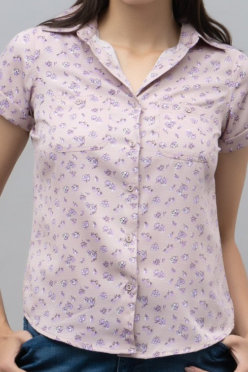 Casual Linen Half Sleeves Shirt