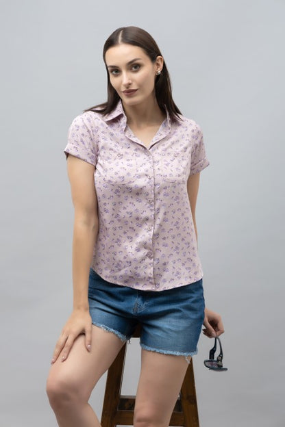 Casual Linen Half Sleeves Shirt
