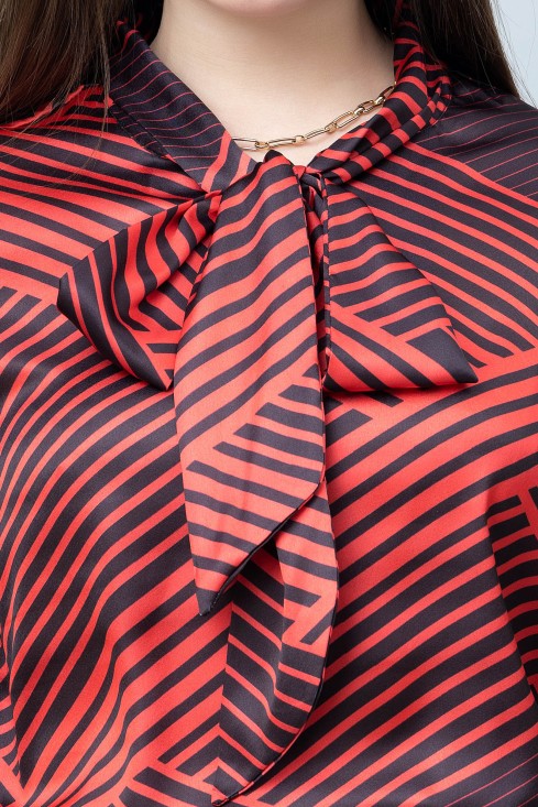 Women's Tie-Up Neck Shirt Style Top