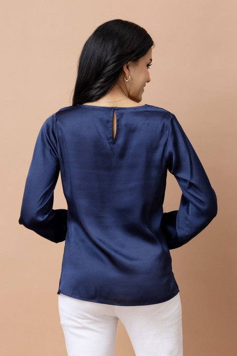 Cowl Neck Satin Top