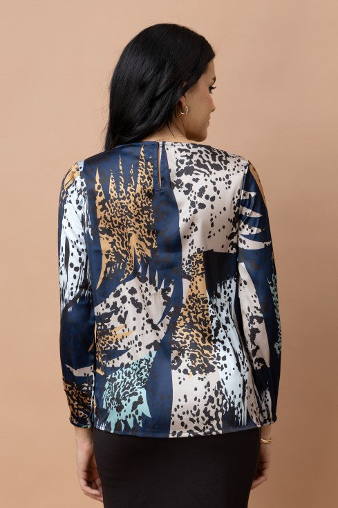 Cowl Neck Satin Top