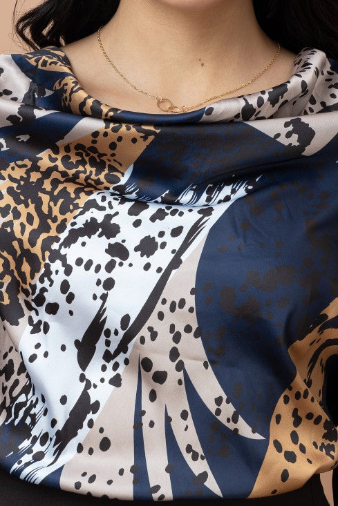 Cowl Neck Satin Top