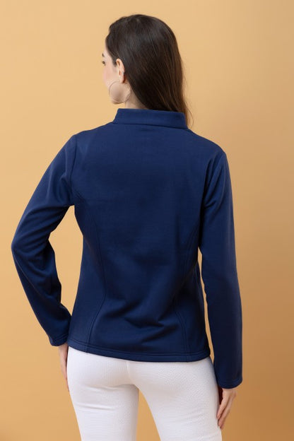 Band Collar Terry Jacket