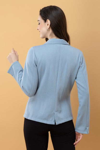 Blazer Style Terry Jacket