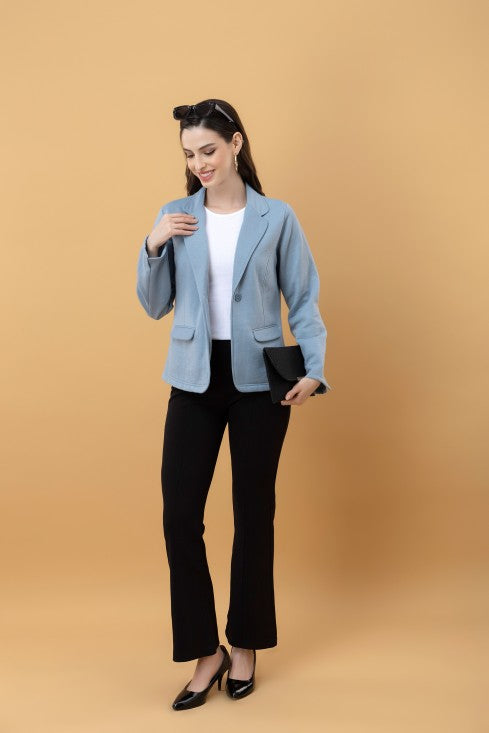 Blazer Style Terry Jacket