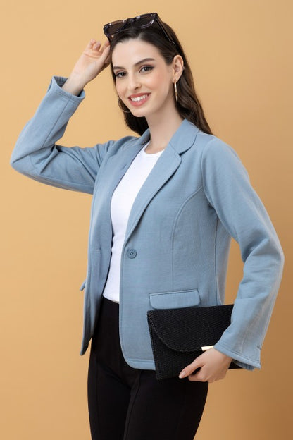 Blazer Style Terry Jacket