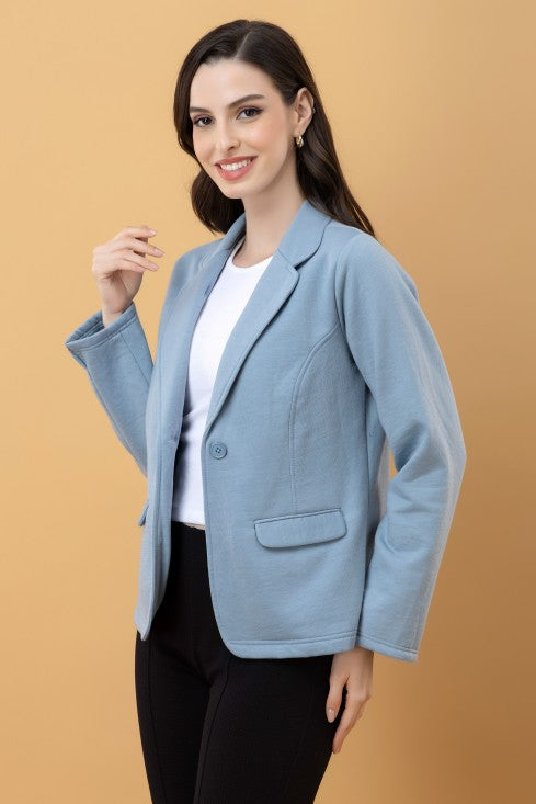 Blazer Style Terry Jacket