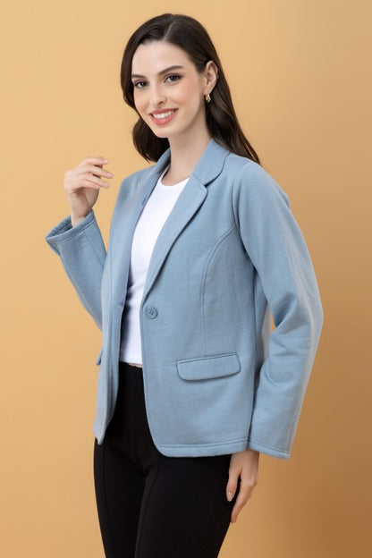 Blazer Style Terry Jacket
