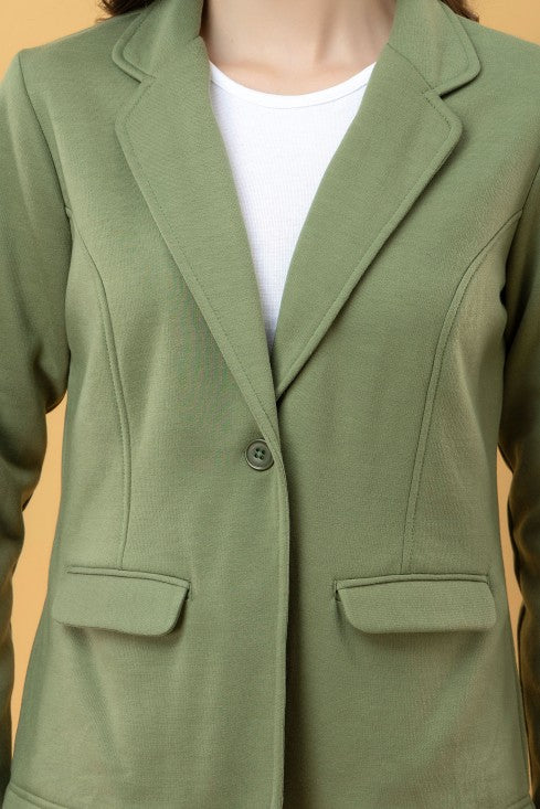Blazer Style Terry Jacket