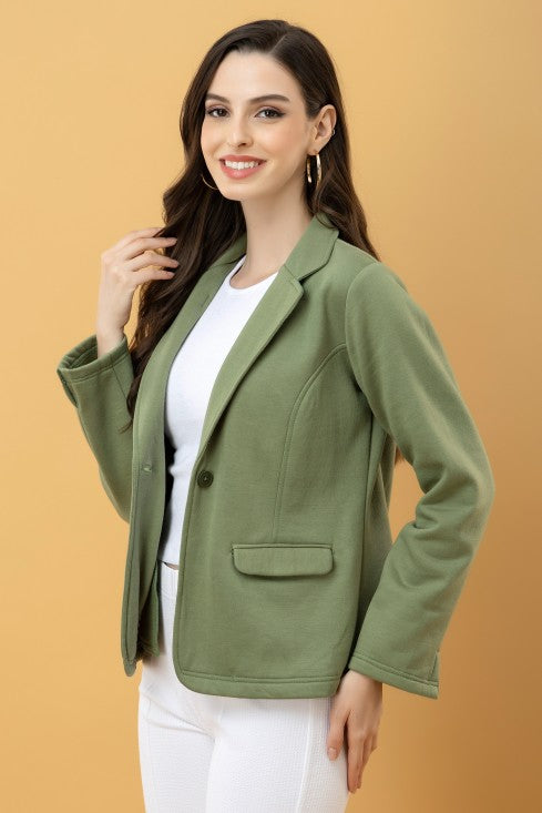 Blazer Style Terry Jacket
