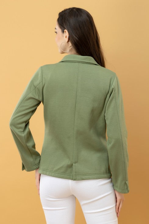 Blazer Style Terry Jacket