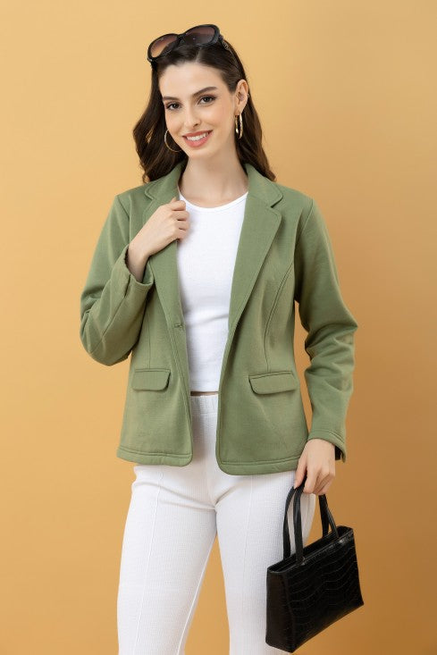 Blazer Style Terry Jacket