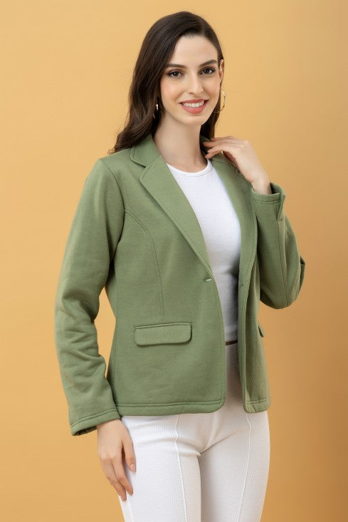 Blazer Style Terry Jacket