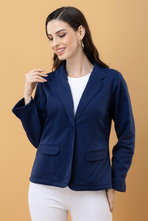 Blazer Style Terry Jacket