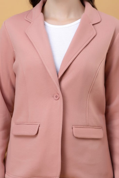 Blazer Style Terry Jacket