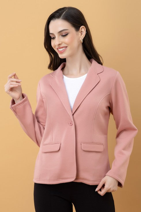 Blazer Style Terry Jacket