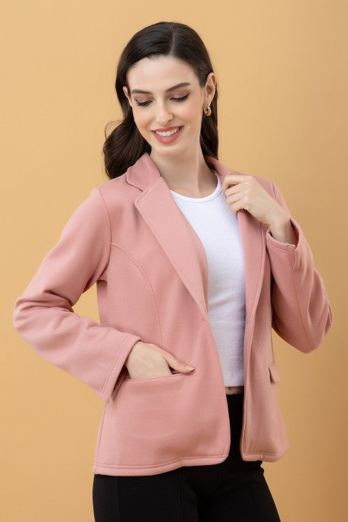 Blazer Style Terry Jacket
