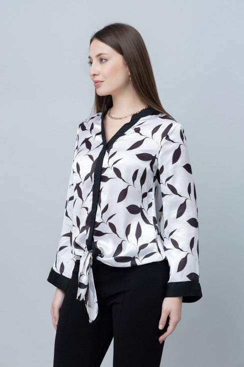 Tie Knot Shirt Style Top