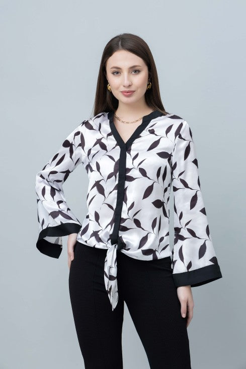 Tie Knot Shirt Style Top