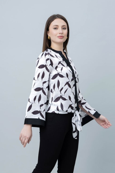Tie Knot Shirt Style Top