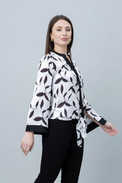 Tie Knot Shirt Style Top