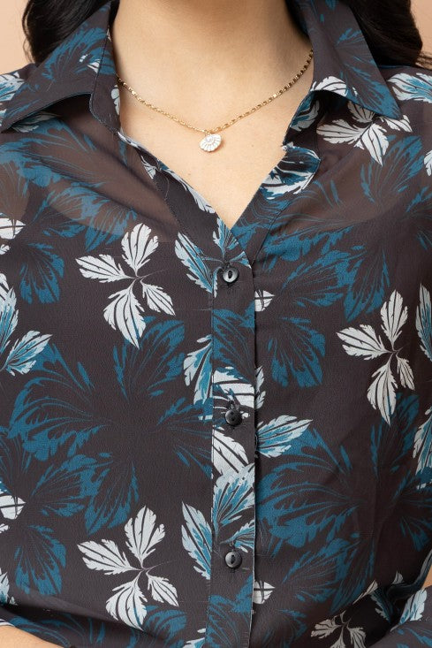 Floral Printed Casual Shirt