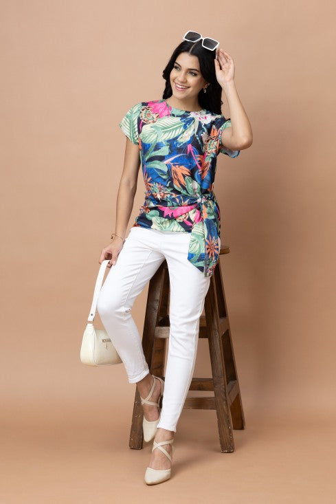 Side Tie-Up Casual Top