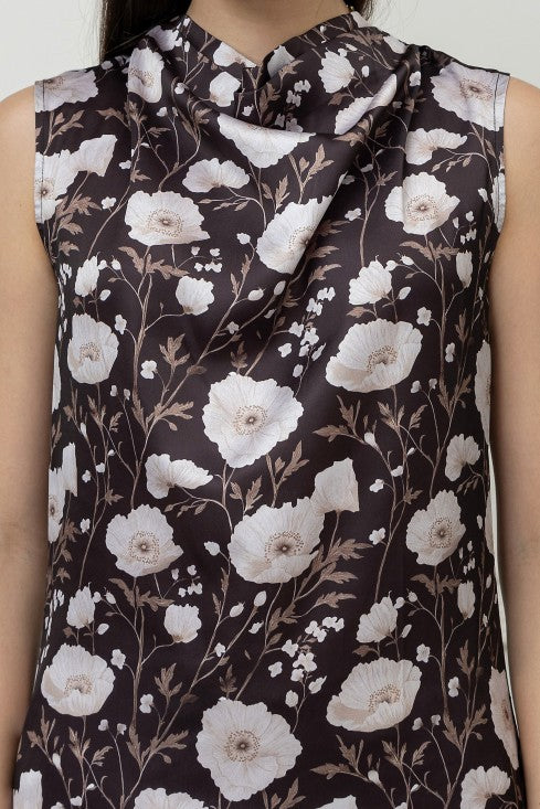Floral Cowl Neck Top
