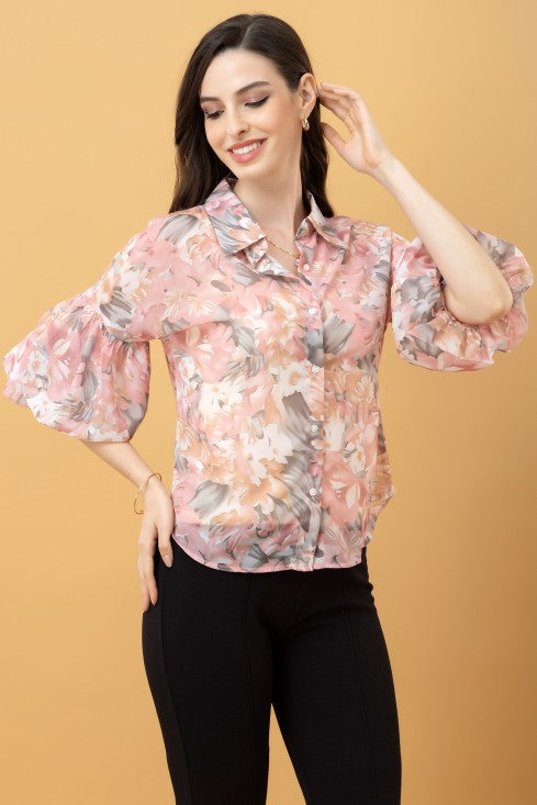 Baloon Sleeves Casual Shirt