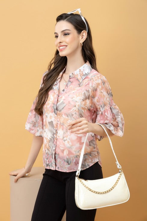 Baloon Sleeves Casual Shirt
