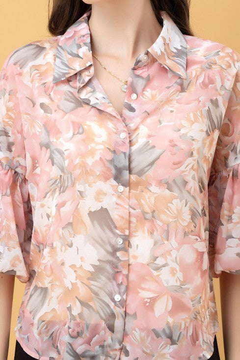 Baloon Sleeves Casual Shirt