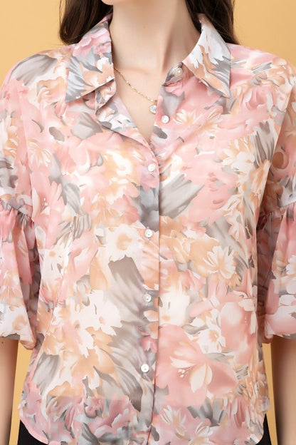 Baloon Sleeves Casual Shirt