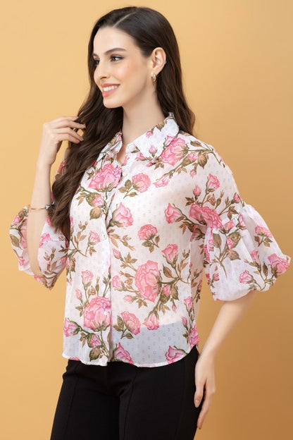 Baloon Sleeves Casual Shirt
