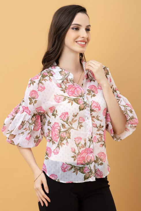 Baloon Sleeves Casual Shirt