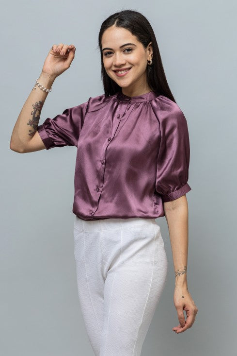 Raglan Sleeves Shirt Style Top