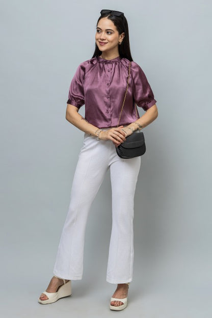 Raglan Sleeves Shirt Style Top