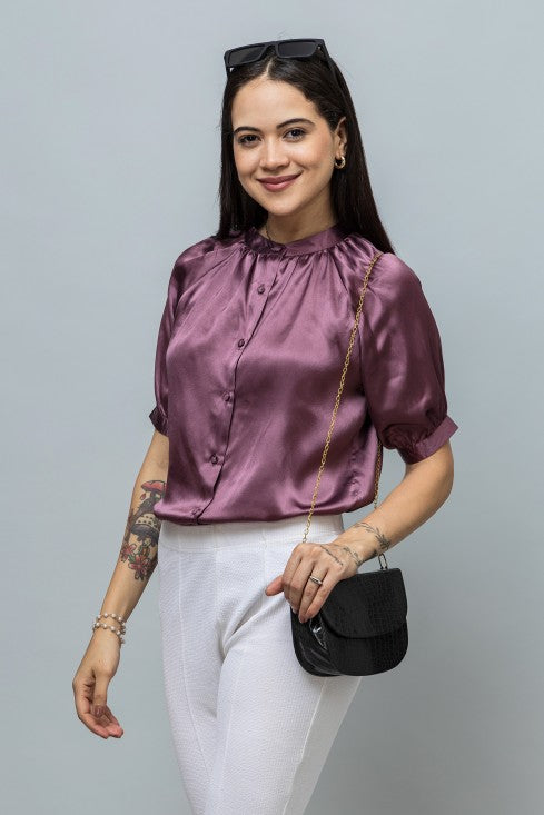 Raglan Sleeves Shirt Style Top