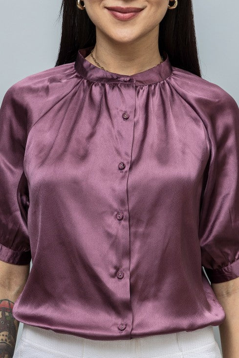 Raglan Sleeves Shirt Style Top