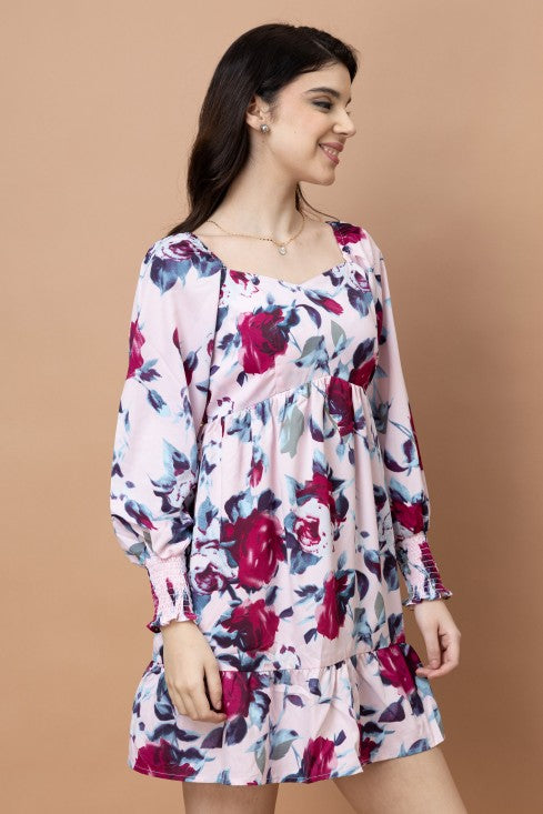 Floral Printed Fit & Flare Dress