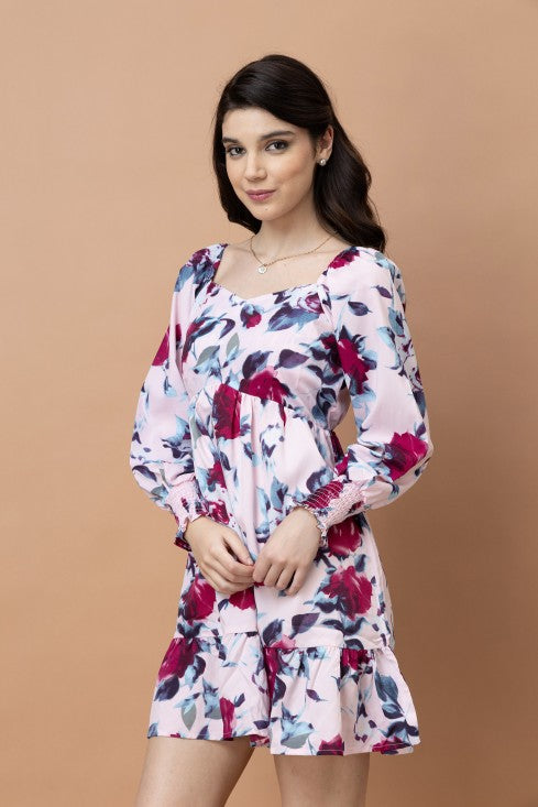 Floral Printed Fit & Flare Dress