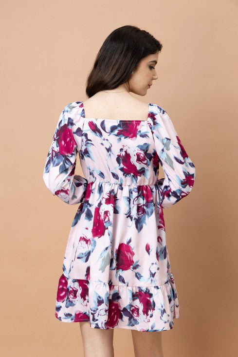Floral Printed Fit & Flare Dress