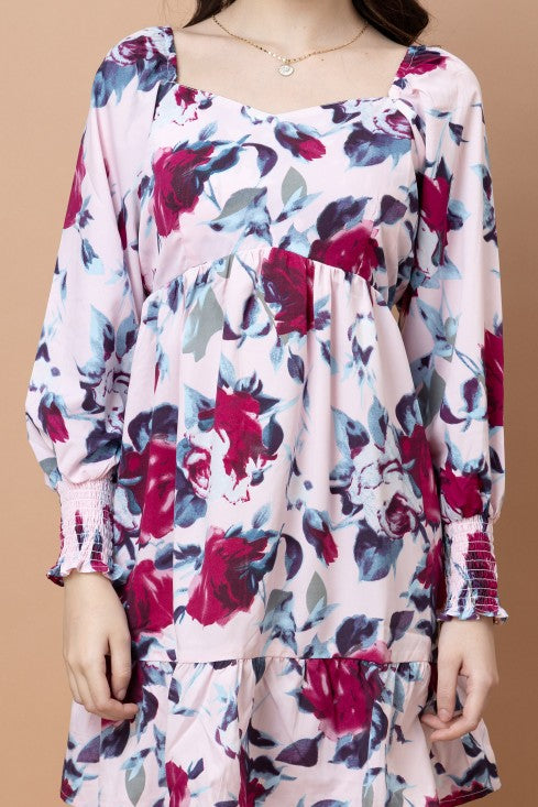Floral Printed Fit & Flare Dress
